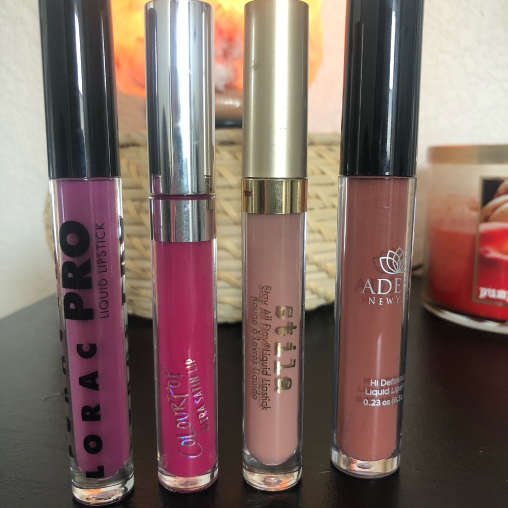 COLOURPOP, STILA, LORAC PRO, ADESSE- LIQUID LIP